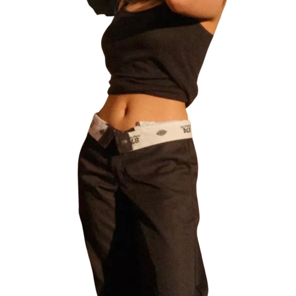 Women’s Dickies Size 8 Original Fit Mid-rise Straight Leg Dark Grey Pants NWT